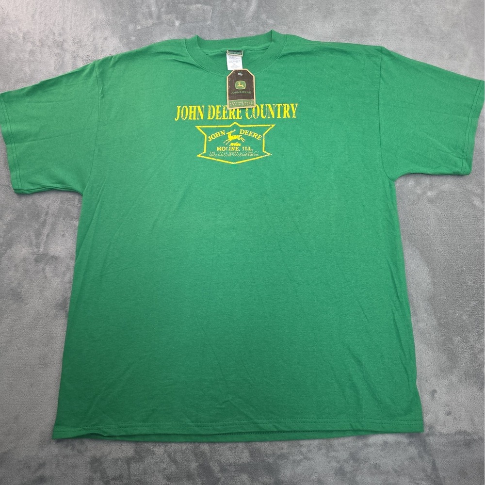 John Deere NOS T Shirt Green Men's XL New With Tags